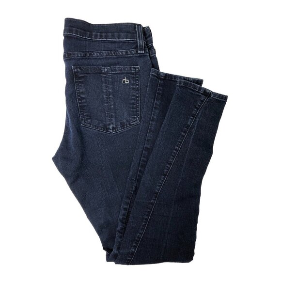 Rag And Bone Women’s 29x28 Dark Blue Jeans Designer Skinny Leg Stretch - Picture 1 of 6